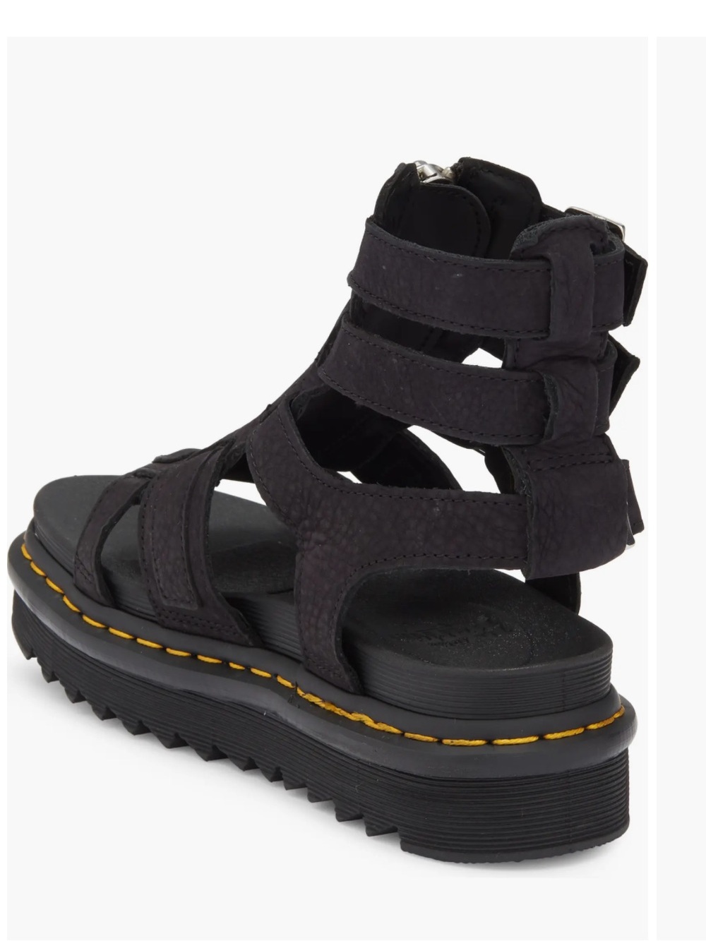 Dr. Martens Black Gladiator Platform Sandals with Buckle Straps - Picture 3 of 15